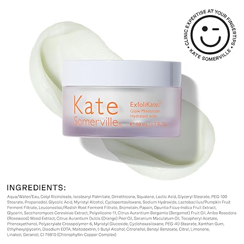 Miniatura 8 de Kate Somerville ExfoliKate Glow Hidratante – Crema facial diaria formulada clínicamente, exfolia e hidrata suavemente, 1.7 onzas líquidas
