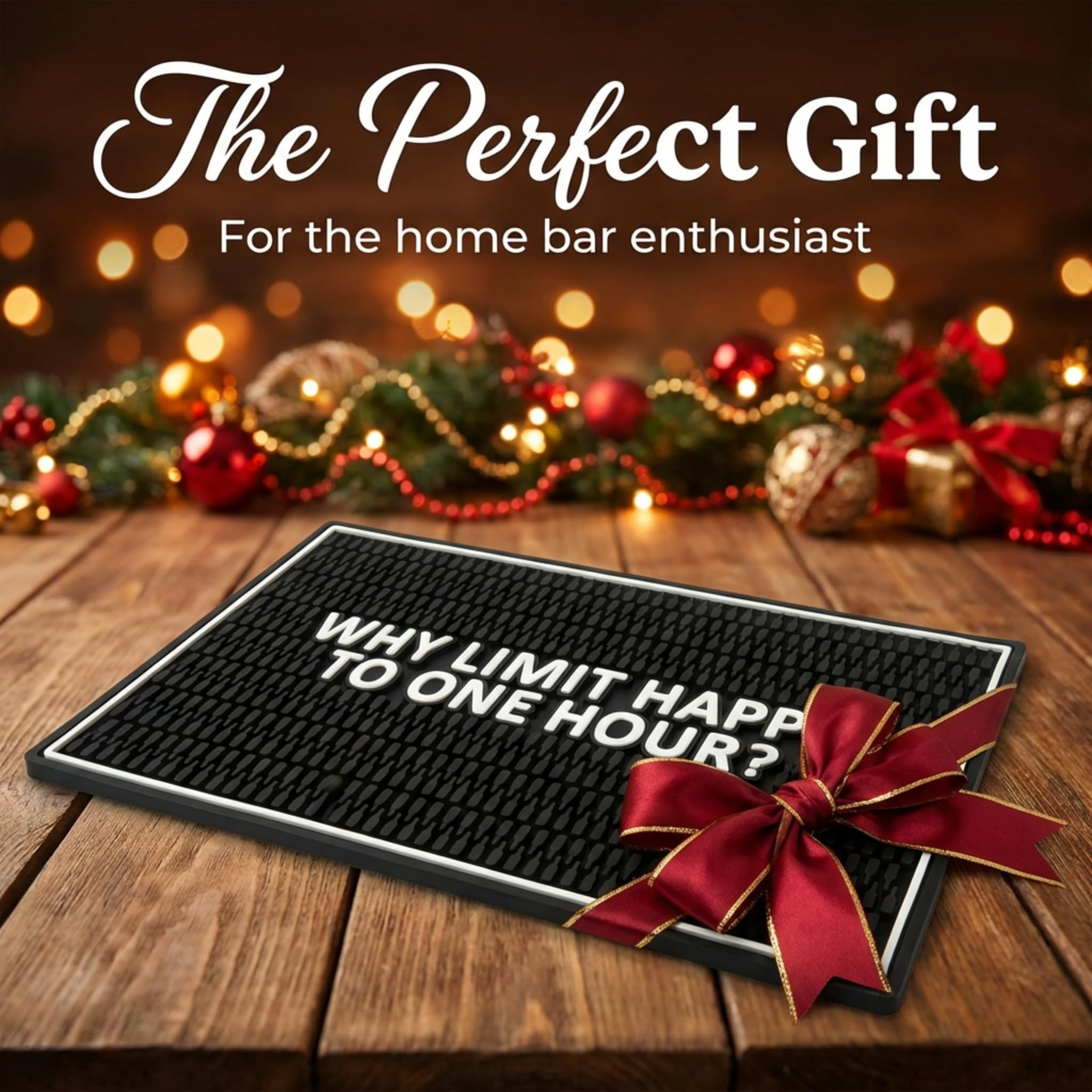 Why Limit Happy To One Hour? Bar Mat - Extra Large Rectangular Bar Mat Spill Drip Mat -12" x 18" — Amazon image 6