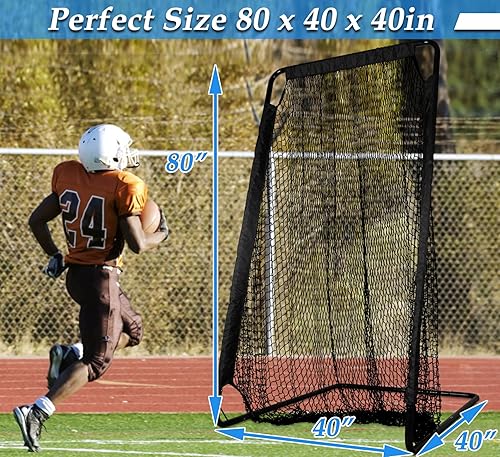Miniatura 9 de Redes de fútbol para lanzar, patear, objetivos de campo - Red de práctica de mariscal de campo para mejorar la precisión