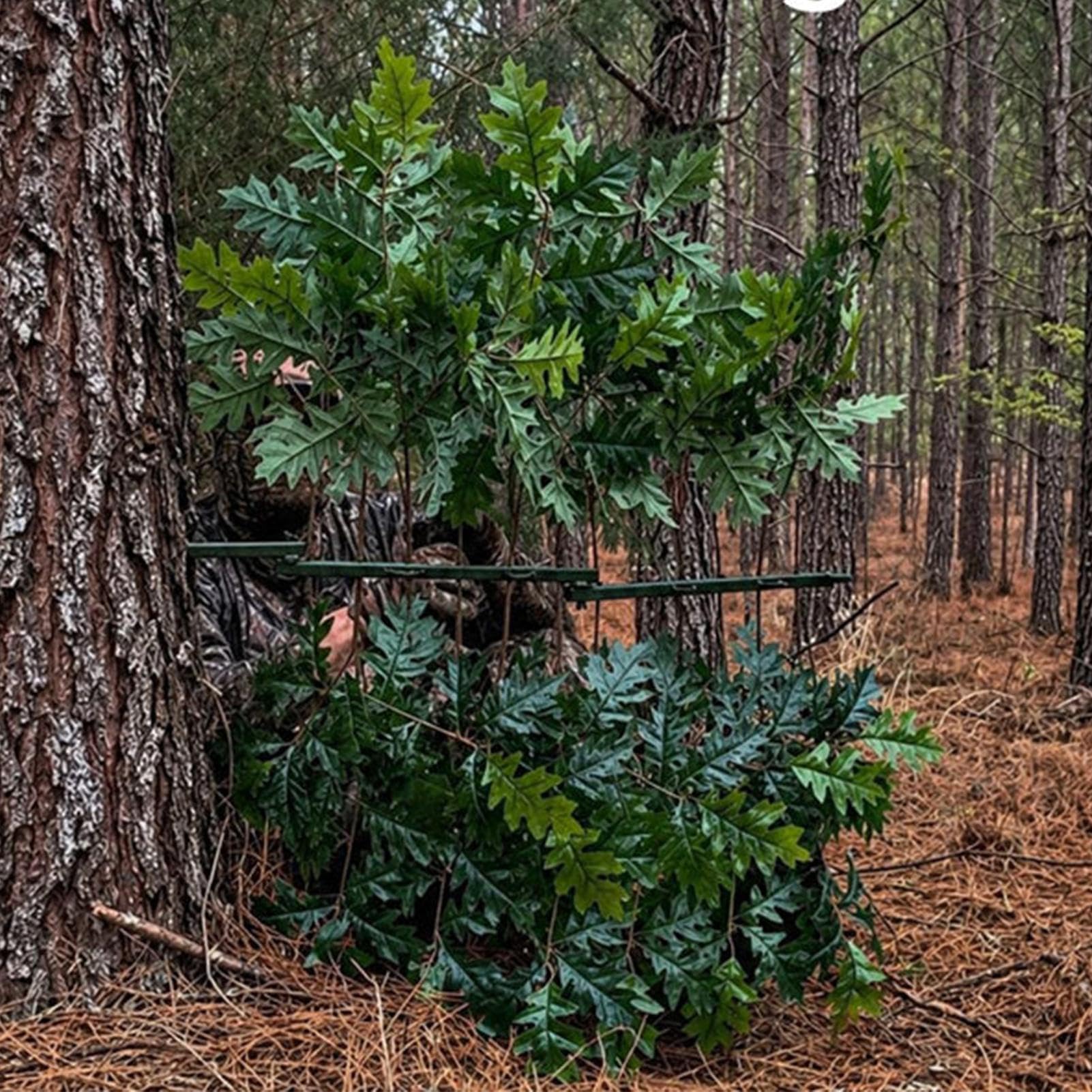Hunting Concealment Branch-Screening Stand | 00 cm/39.37 InMetal Portable Adjustable Waterproof Support,Artificial Tree Stand - For Hunting Animal Wild Boar Deer Bow Pine Umbrella Outdoor Tower
