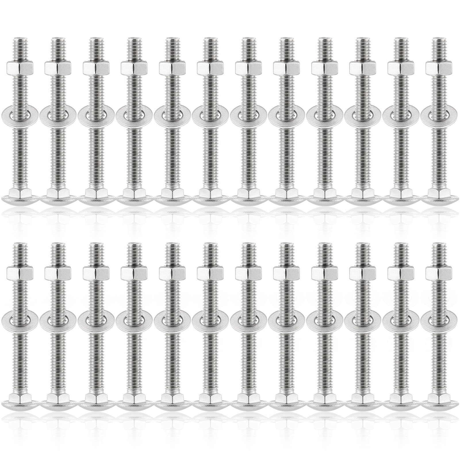 Zonon 25-Piece Stainless Steel Carriage Bolt Kit -8