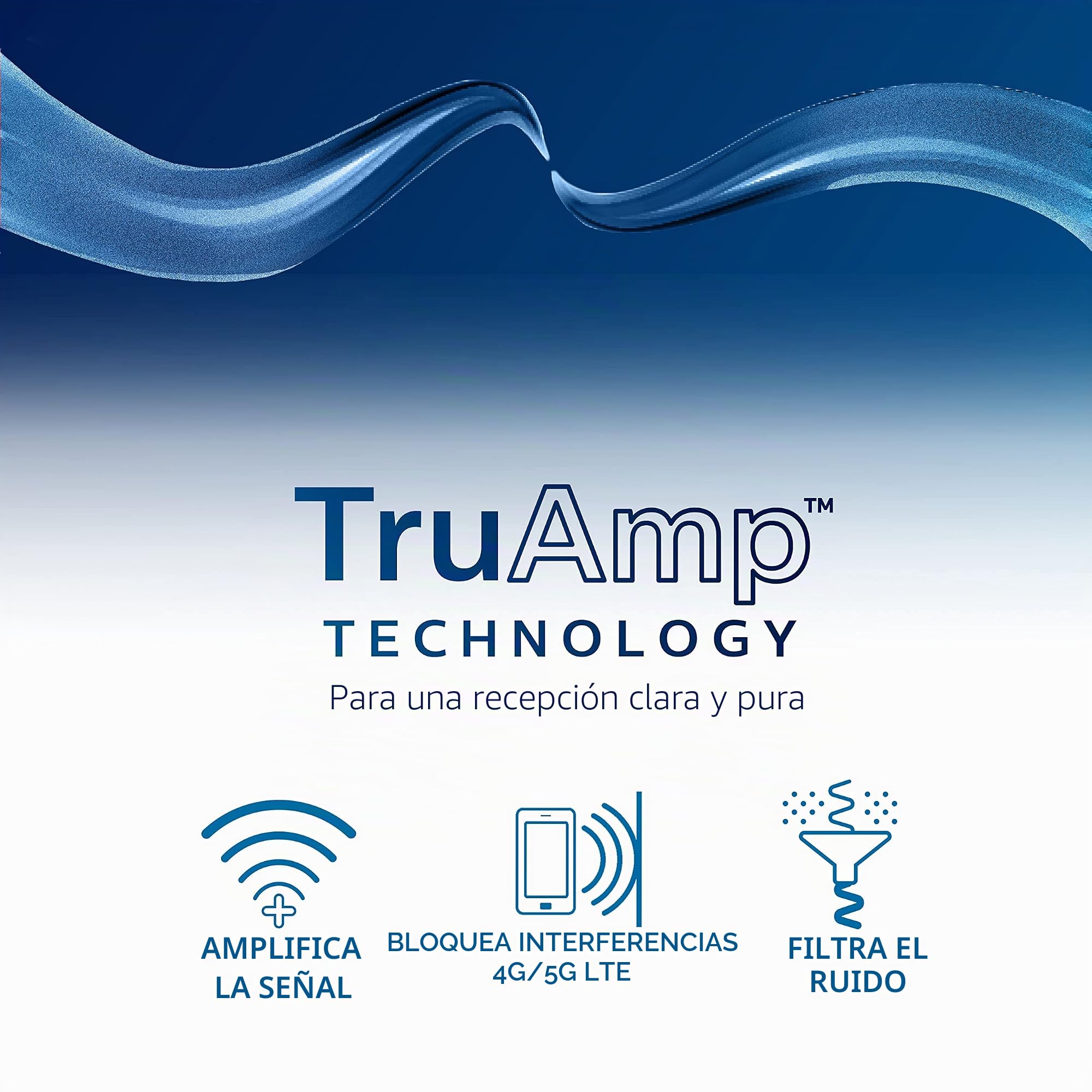 Philips Filtro LTE para Antena de TV, filtra señal 4G 5G LTE para Reducir interferencias y pixilación para recepción de TV Digital HD Clara, Rango de frecuencia 5-608 MHz, instalación en Interiores y