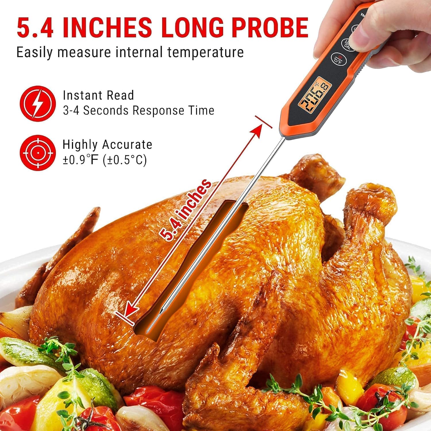 review ThermoPro TP-17 Dual Probe Digital Cooking Meat Thermometer Large LCD Backlight + ThermoPro TP15H Waterproof Instant Read Food Thermometer for Cooking