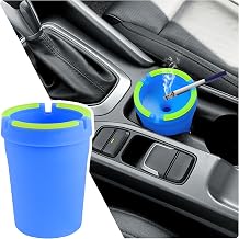 Smokeless Ashtray,Portable Car Ashtrays for Cup Holder Smell Proof Blue | Multifunctional Ashtray with Lid Smell Proof for Ccar Truck SUV Keep Car Interior Accessories Tidy
