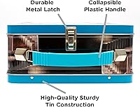 Vista 6 de AQUARIUS Labyrinth - Caja grande de diversión, caja de almacenamiento de lata resistente con mango de plástico y cubierta frontal en relieve