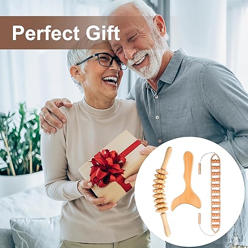 Miniatura 6 de Juego de 3 herramientas de masaje de terapia de madera, masajeador de drenaje linfático para esculpir el cuerpo, herramientas de maderoterapia