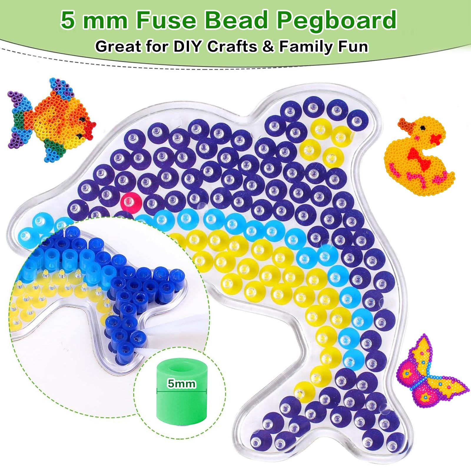 Lot De 15 Plaques à Repasser Animaux – Modèles Transparents Avec Motifs, Pour Perles 5 Mm, Activité Créative Dès 3 Ans