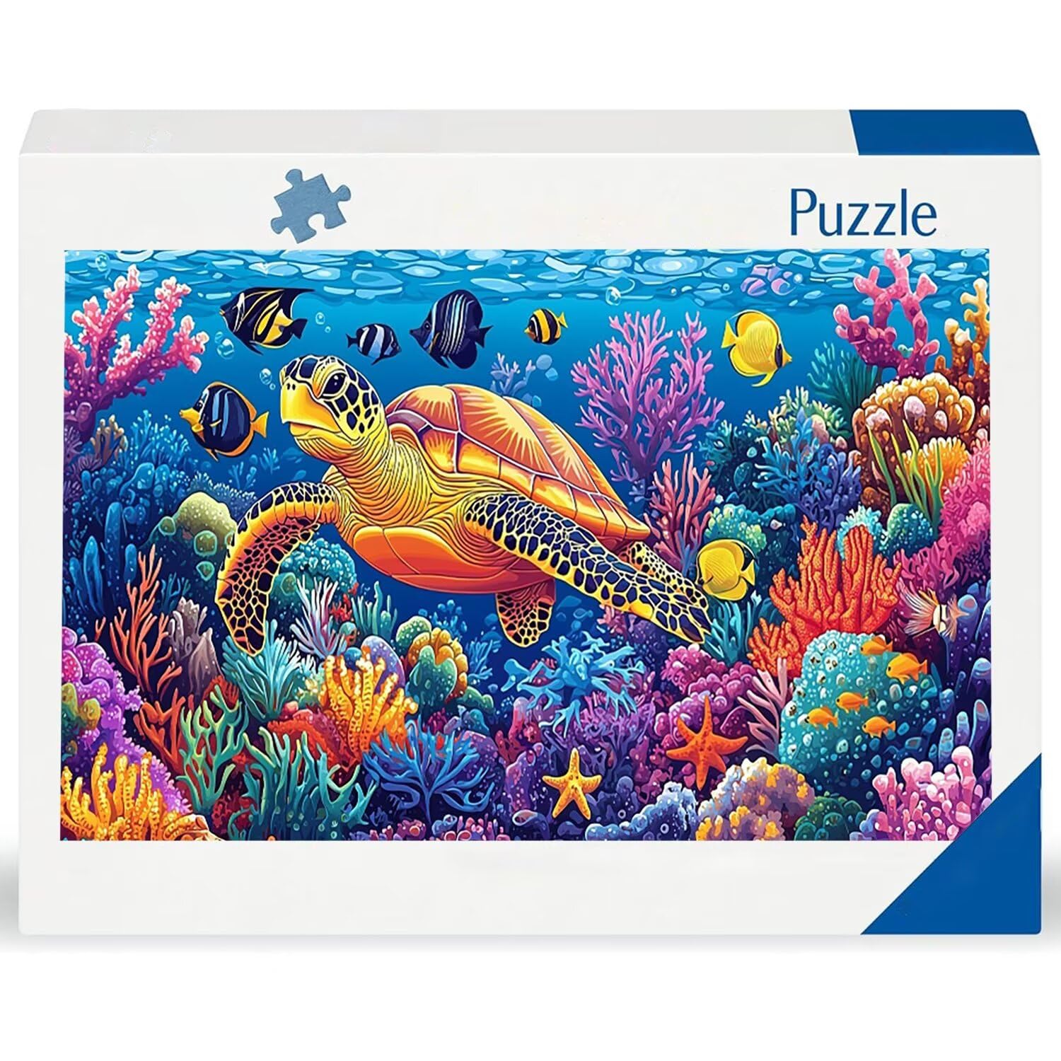 Puzzle dla dorosłych 1692 sztuk, koral żółwia morskiego puzzle, trudne, wymagające, puzzle idealnie pasują, napis na plecach, prezent dla seniorów (179x31cm) v-290