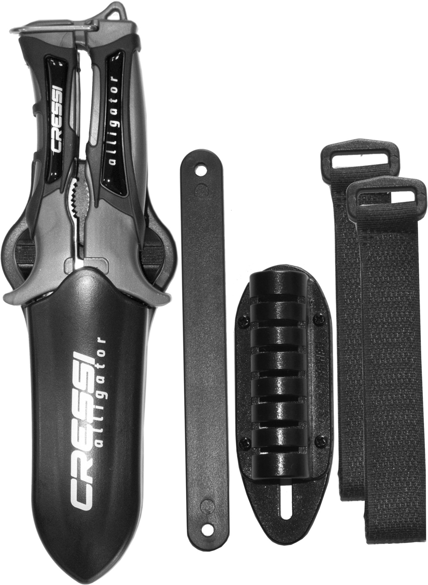 Cressi Alligator Coltello-Forbice Subacqueo Nero