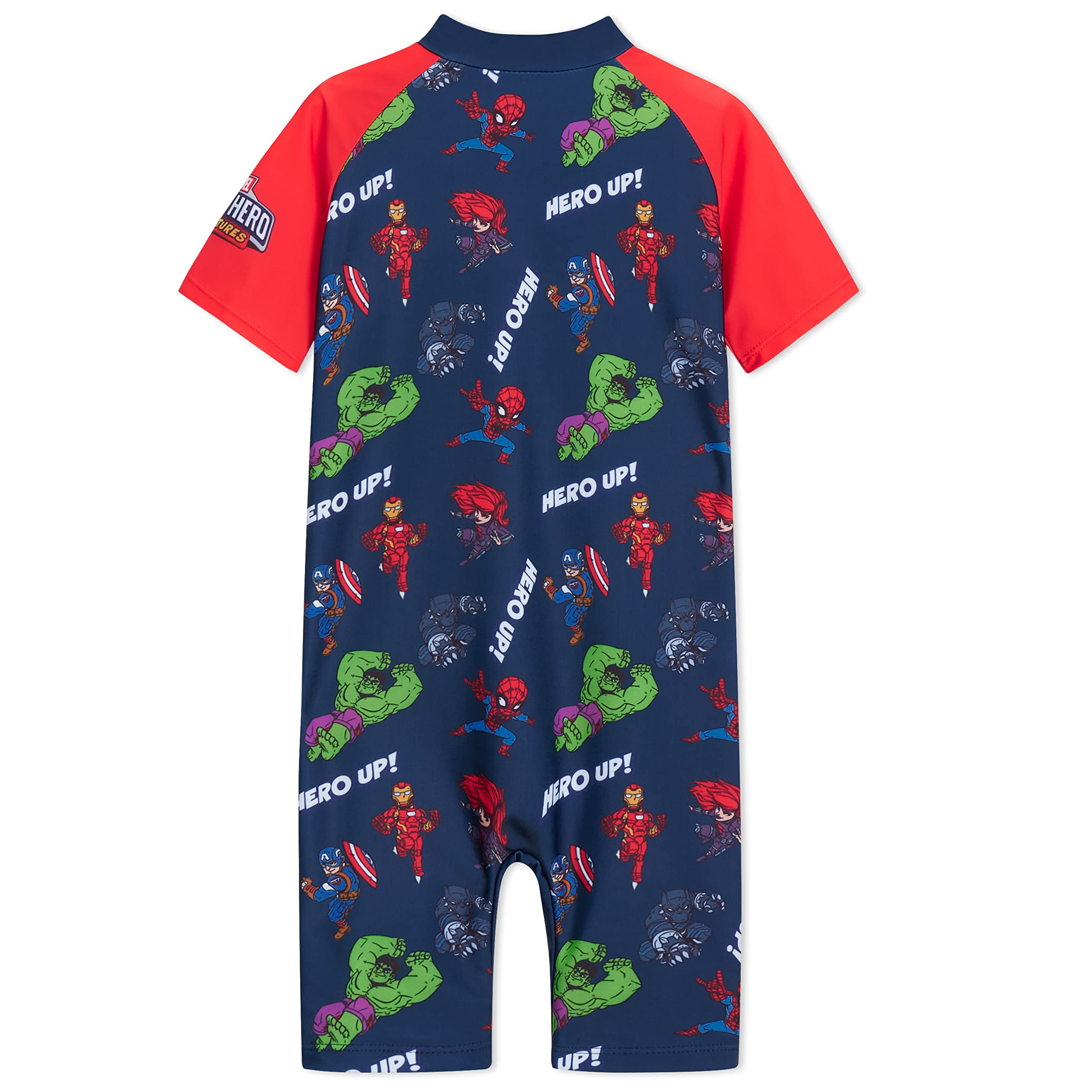 Marvel Kids Swimming Costume Summer Holiday Essentials for Kids Hulk Spiderman Childrens Swimwear 3-10 Years Short Sleeve Full Body Swimsuit BeachwearOEKO-TEX STANDARD 100