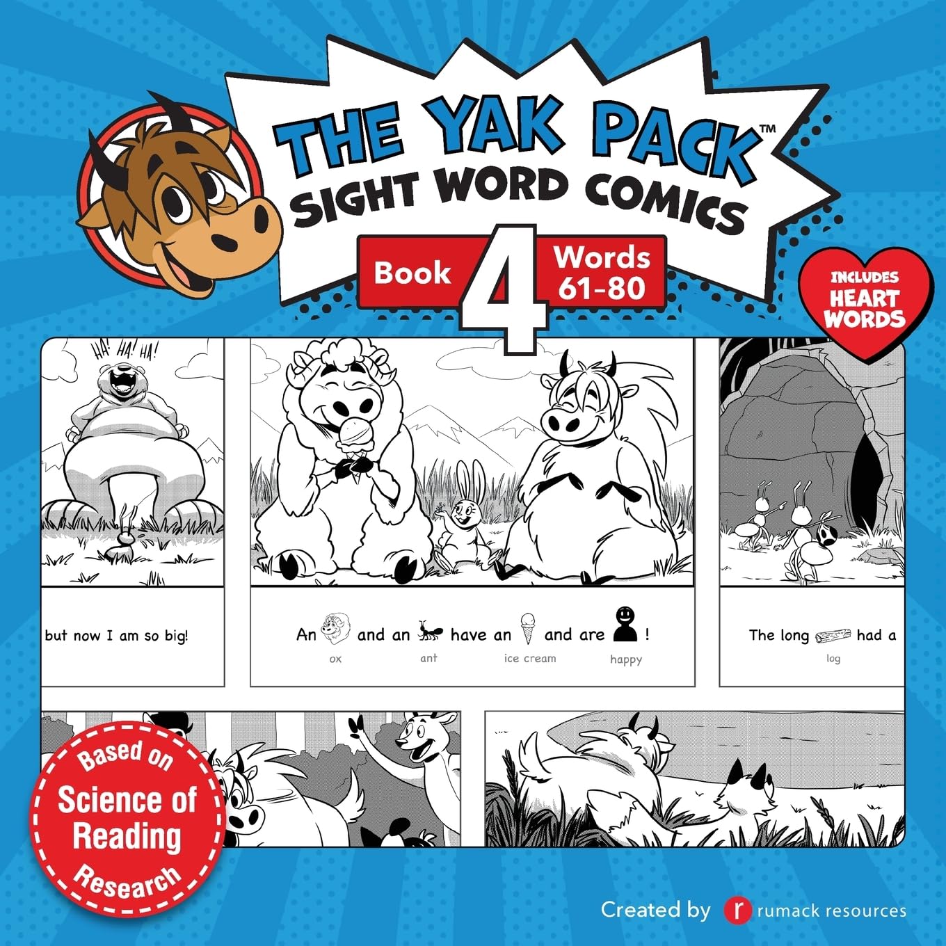 The Yak Pack: Sight Word Stories: Book 4: Comic Books to Practice Reading Dolch Sight Words (61-80): Volume 4 (The Yak Pack Comics Complete Series)