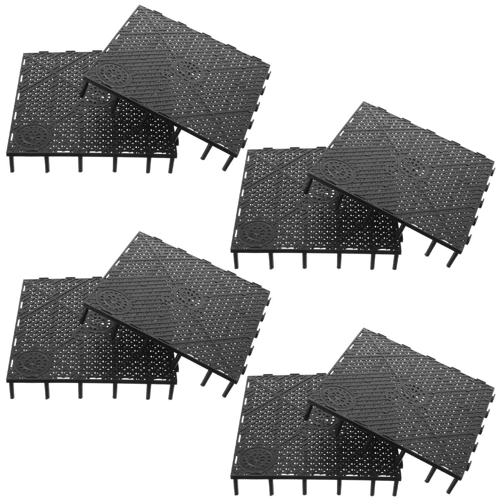 20 Placas de Filtro de Fondo de PVC Negro para Acuario Combinación de Empalme y Buena Resistencia, Ideales para Cría de Peces Marinos y Tanques Grandes