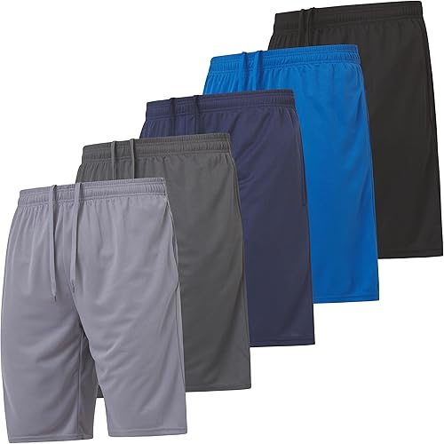 Ultra Performance 5 Pack Mens Shorts, Athletic Gym Shorts Workout Basketball Shorts for Men, SM - 5X