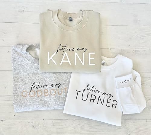 Miniatura 3 de Up2ournecksinfabric Future Mrs Sweatshirt - Fiance - I Said Yes - Newly Engaged - Engagement Gift - New Mrs - Custom Mrs Sweatshirt - New Mrs -