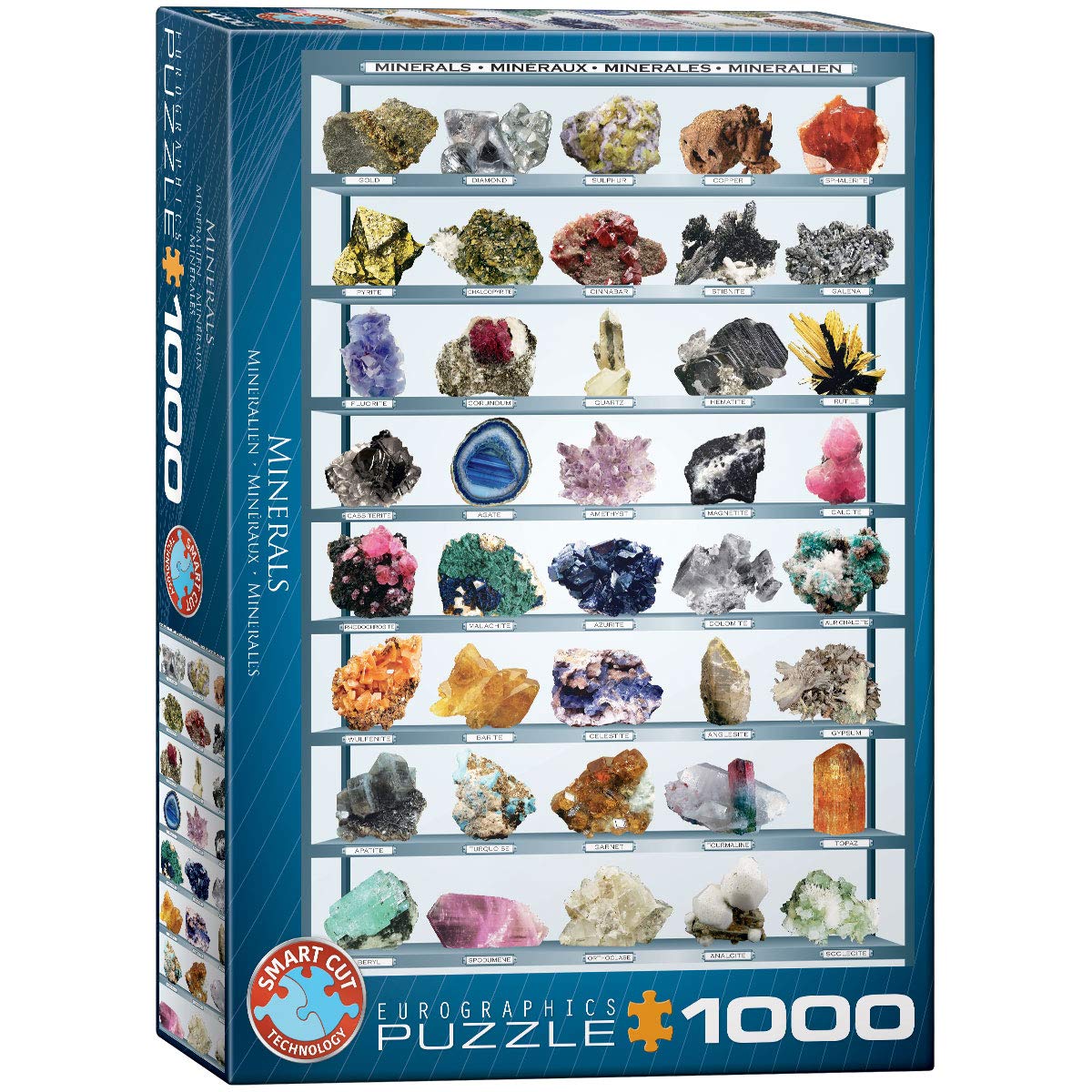 Eurographics 6000-2008 Minerals of the World Puzzle, Various, 48 x 68 cm