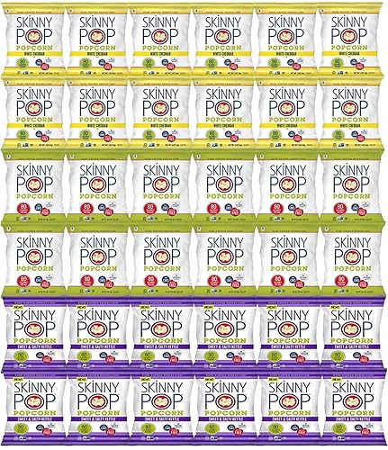 Paquete variado de palomitas de maíz Skinny Pop  Paquete surtido de bolsas de aperitivos 0.50.8 oz  35 unidades