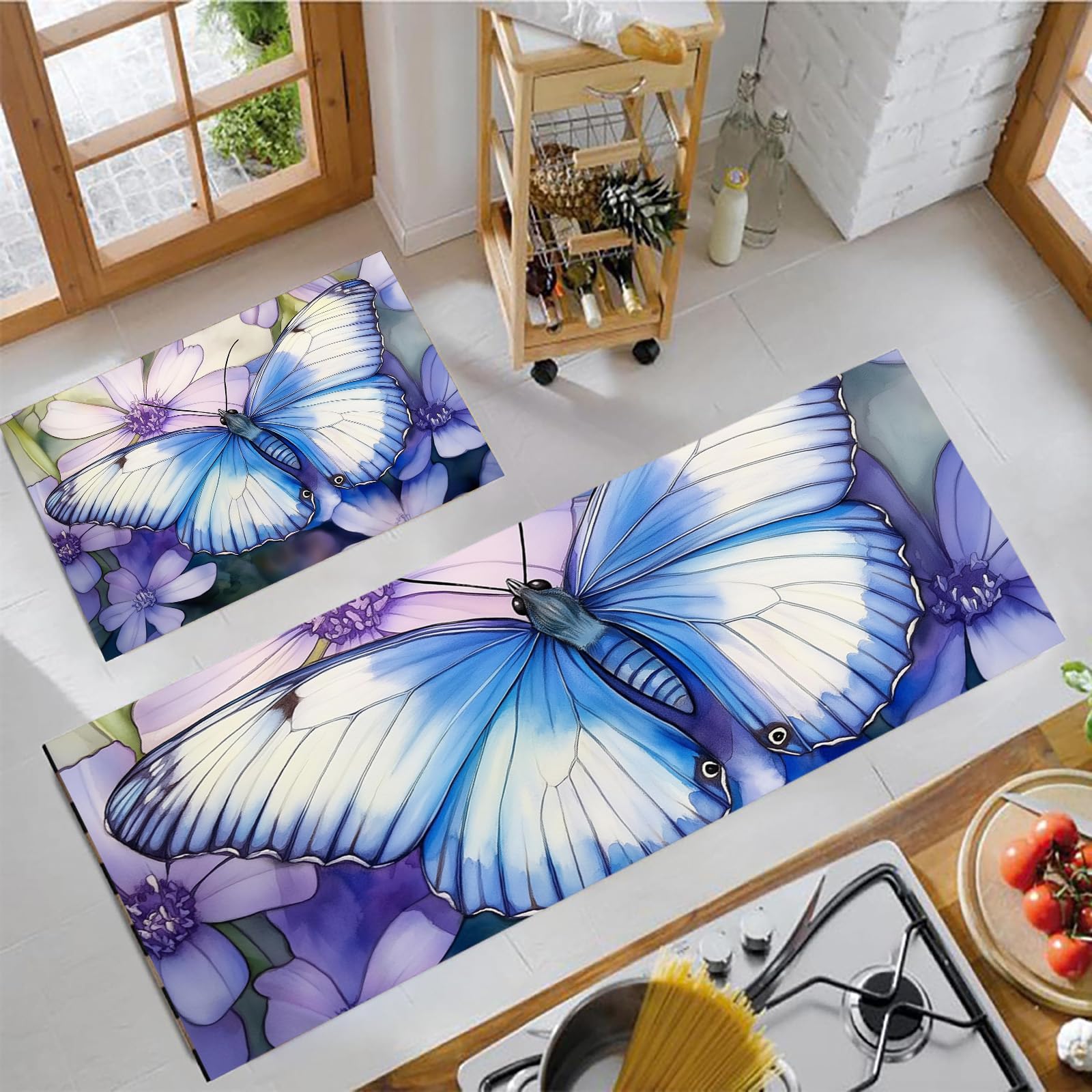 Tapis de cuisine lavable pour sécuriser le sol devant l'évier familial