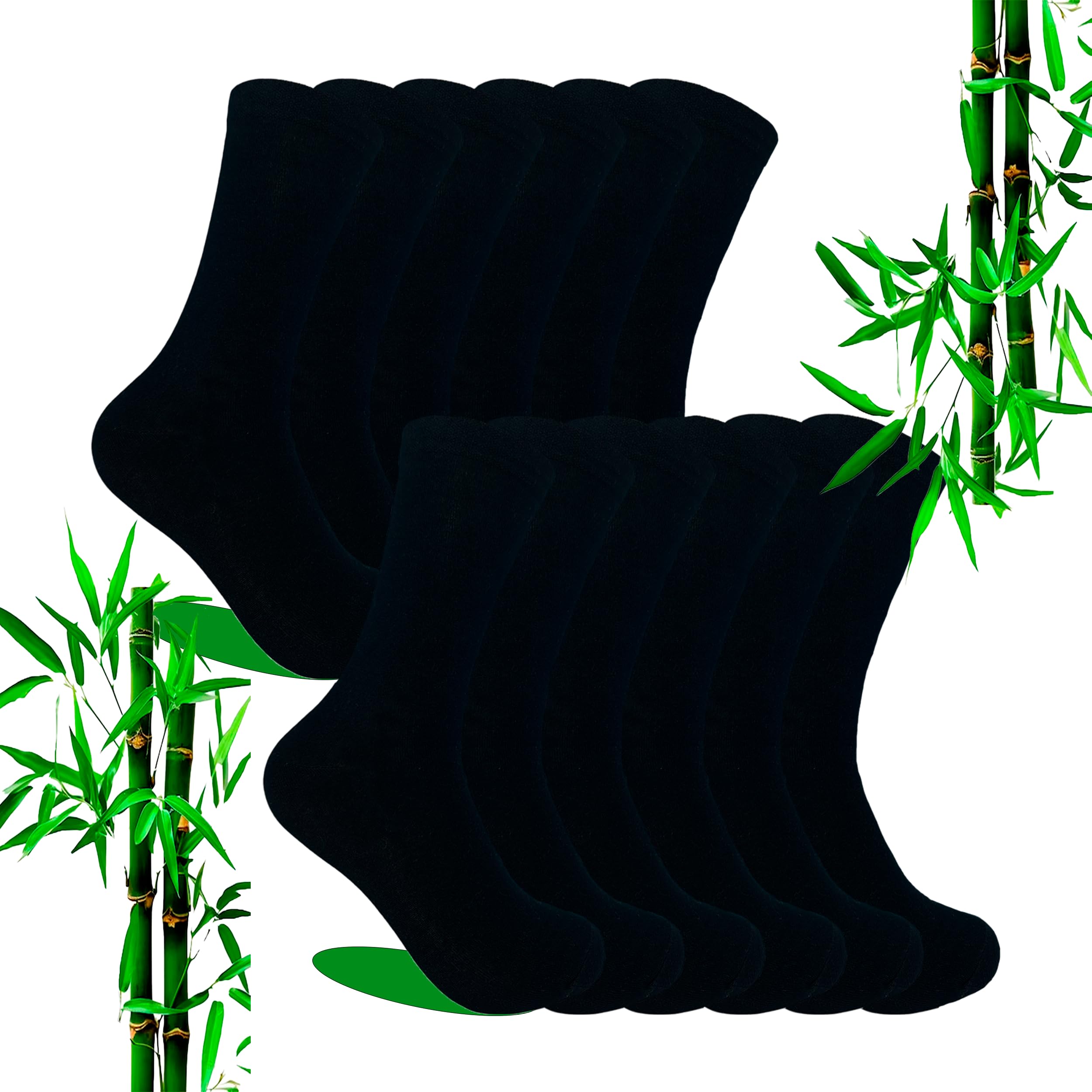 PROUTHS Calcetines de Bambú Hombre Ejecutivo, Calcetines Hombre con Fibra de Bambú, Clásico, Transpirables, Puño Especial, Anti-Presión(6 Pares)