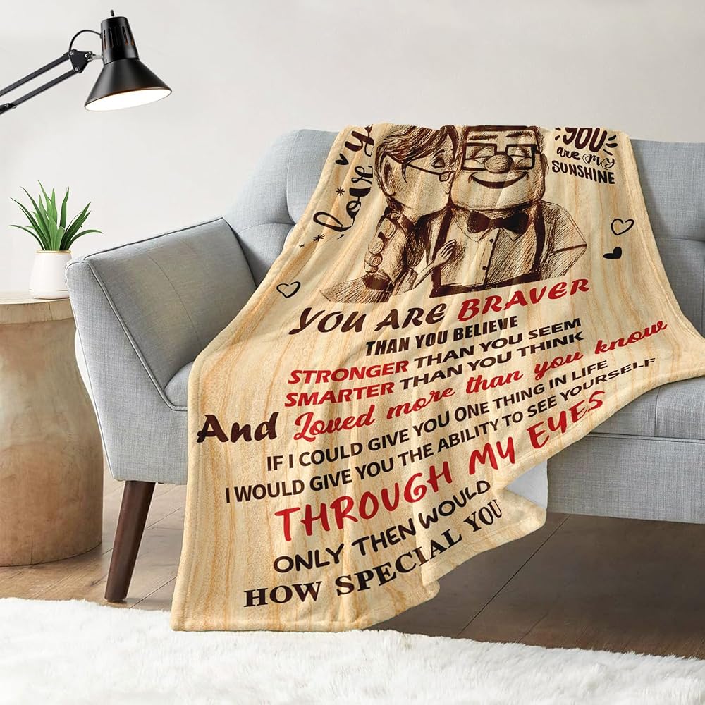 Valentines Day Gifts for Her - Gifts for Wife from Husband - Wedding Anniversary Romantic Gifts for Women - Wife Birthday Gift Ideas - I Love You Gift for Her - to My Wife Blanket 50"x60"