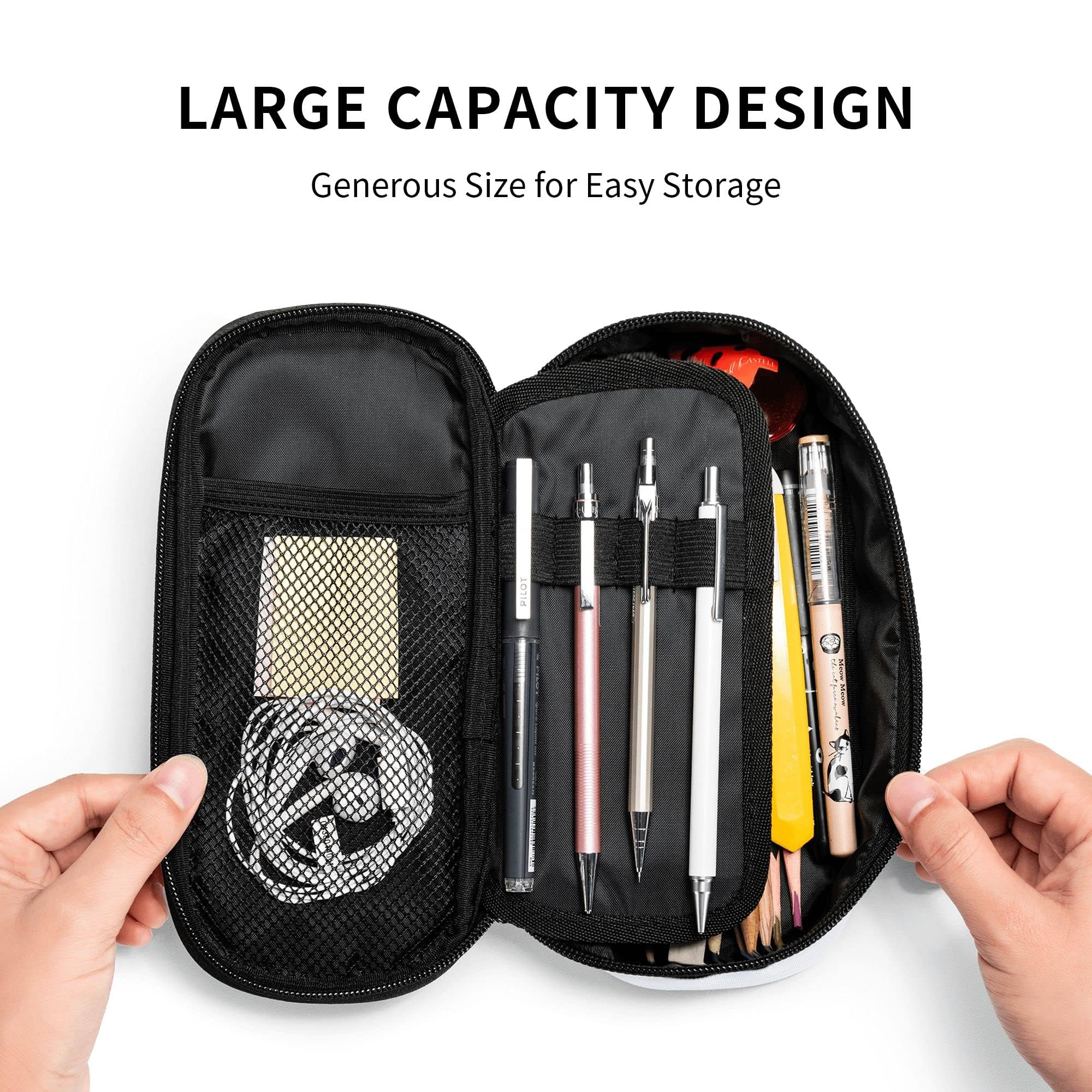 Abaysto Basketball Pencil Pouch for Boys and Kids Cute Pen Box Pouch Large Pencil Case with Double Zipper - Image 4