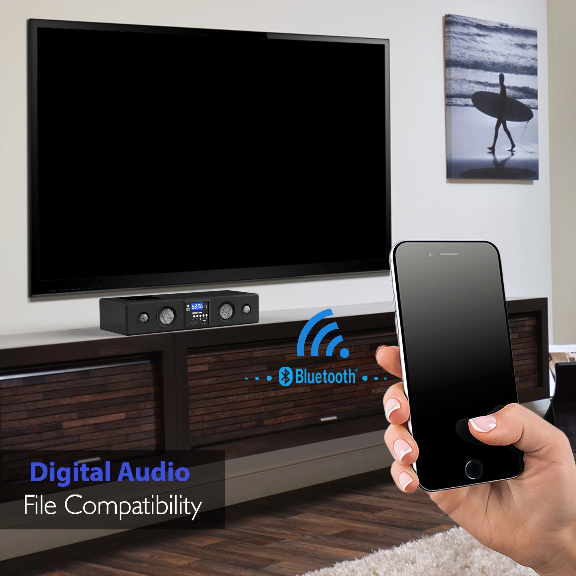 pyle 3d surround bluetooth soundbar