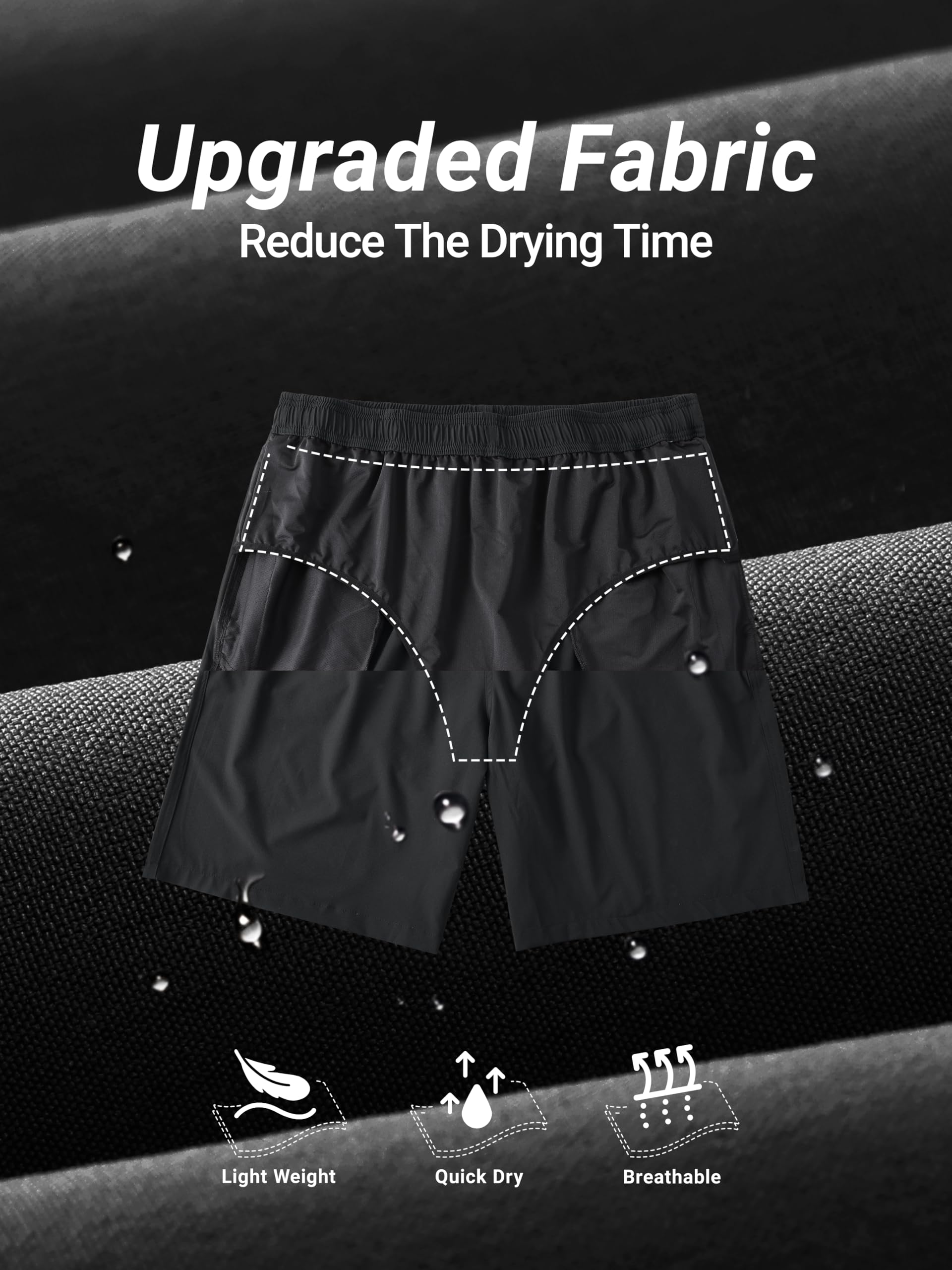 Arcweg Badehose Herren große Größen Übergrößen XXL-6XL, Boardshorts für Männer mit Netzfutter, Strand-Boardshorts, Badeanzug, Badeanzüge für Herren