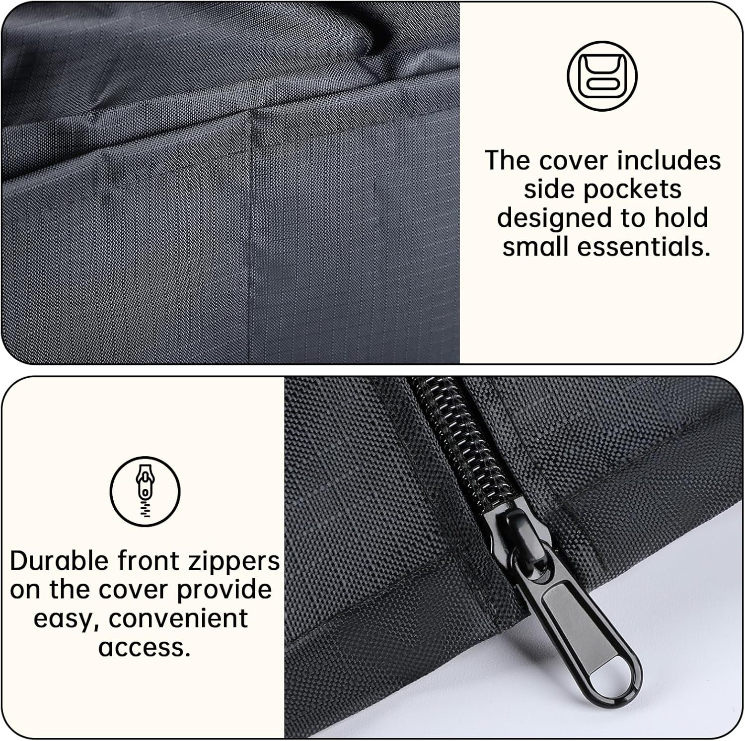 Bread Rack Cover 20-Tier 23"×28"×64" – 420D Oxford Waterproof & Dustproof Speed Rack Cover with Side Storage Pocket, Roll-Up Door, Zipper – Commercial Bakery Bun/Sheet Pan Rack Protector, Black