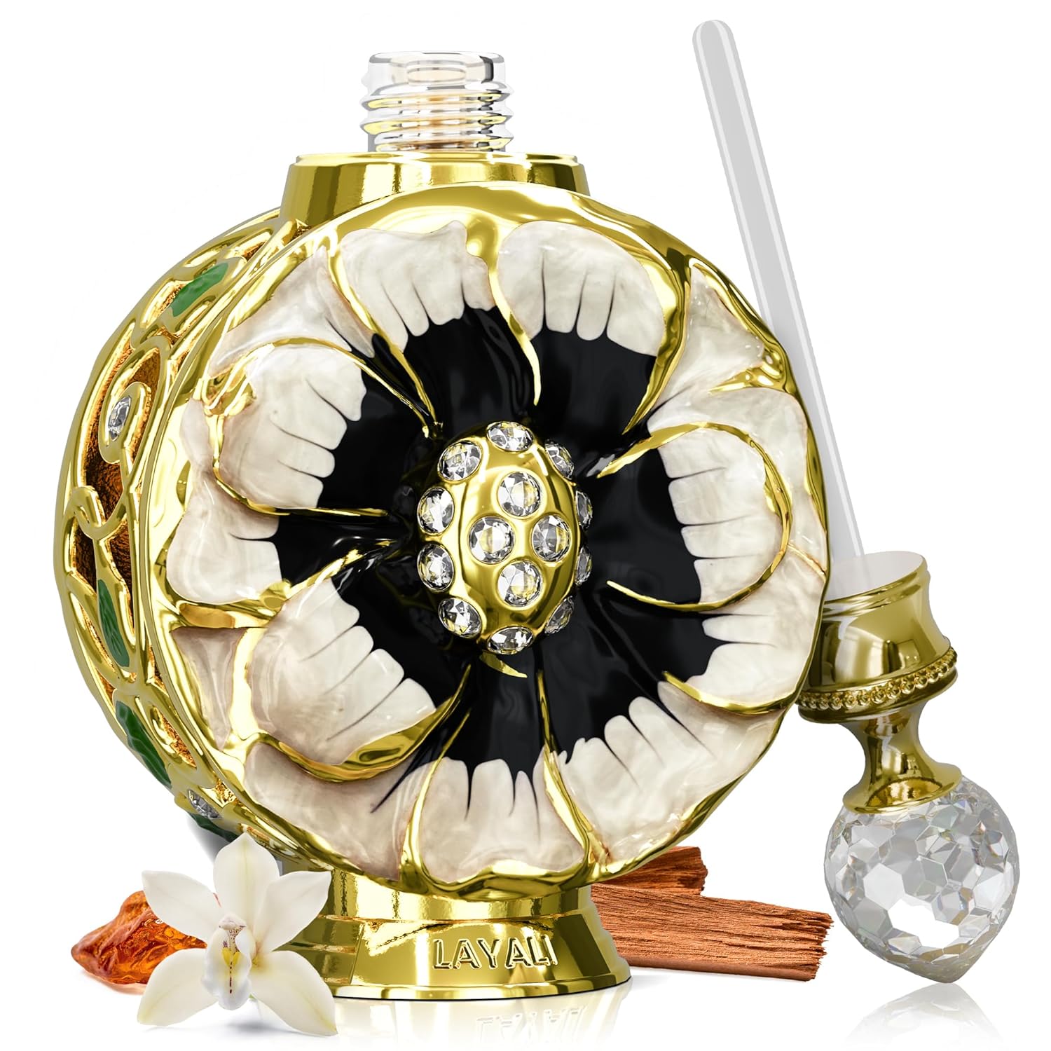 Swiss Arabian Layali Noir – Arabian Perfume Oil Fragrance with Cognac, Vanilla and Tonka – Luxury Products From Dubai – Long Lasting & Addictive Parfum – Arabic Perfume Oil for Women (0.5 oz)