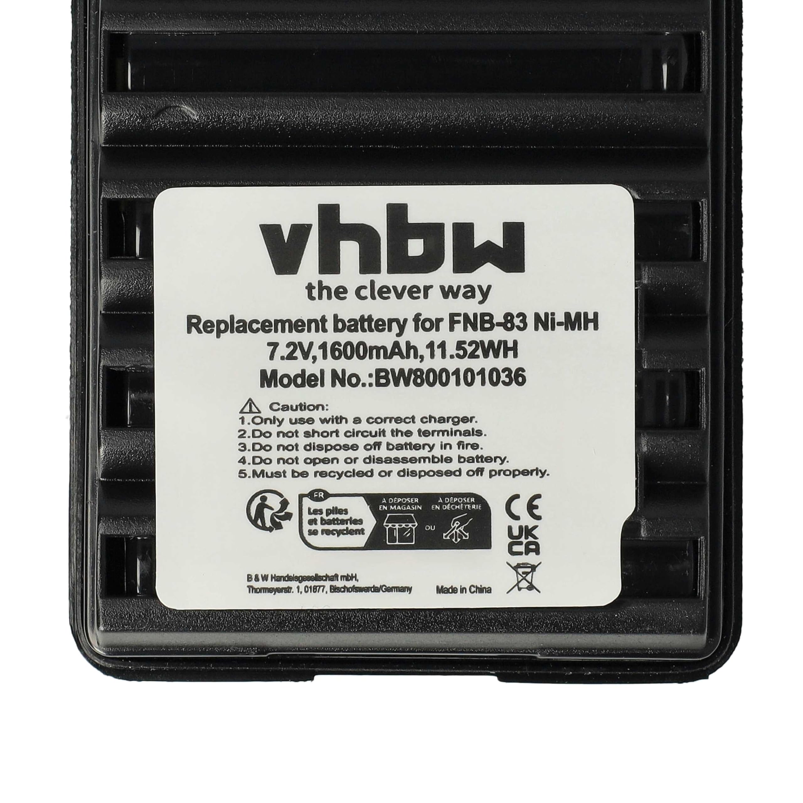 Vhbw Batterie Compatible Avec HBC Radiomatic BA210040, BA211060