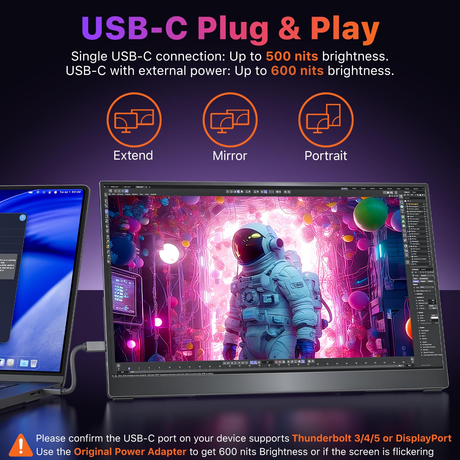 Amazon.co.jp: cocopar ポータブルモニター 17.3インチ 4K UHD 60Hz