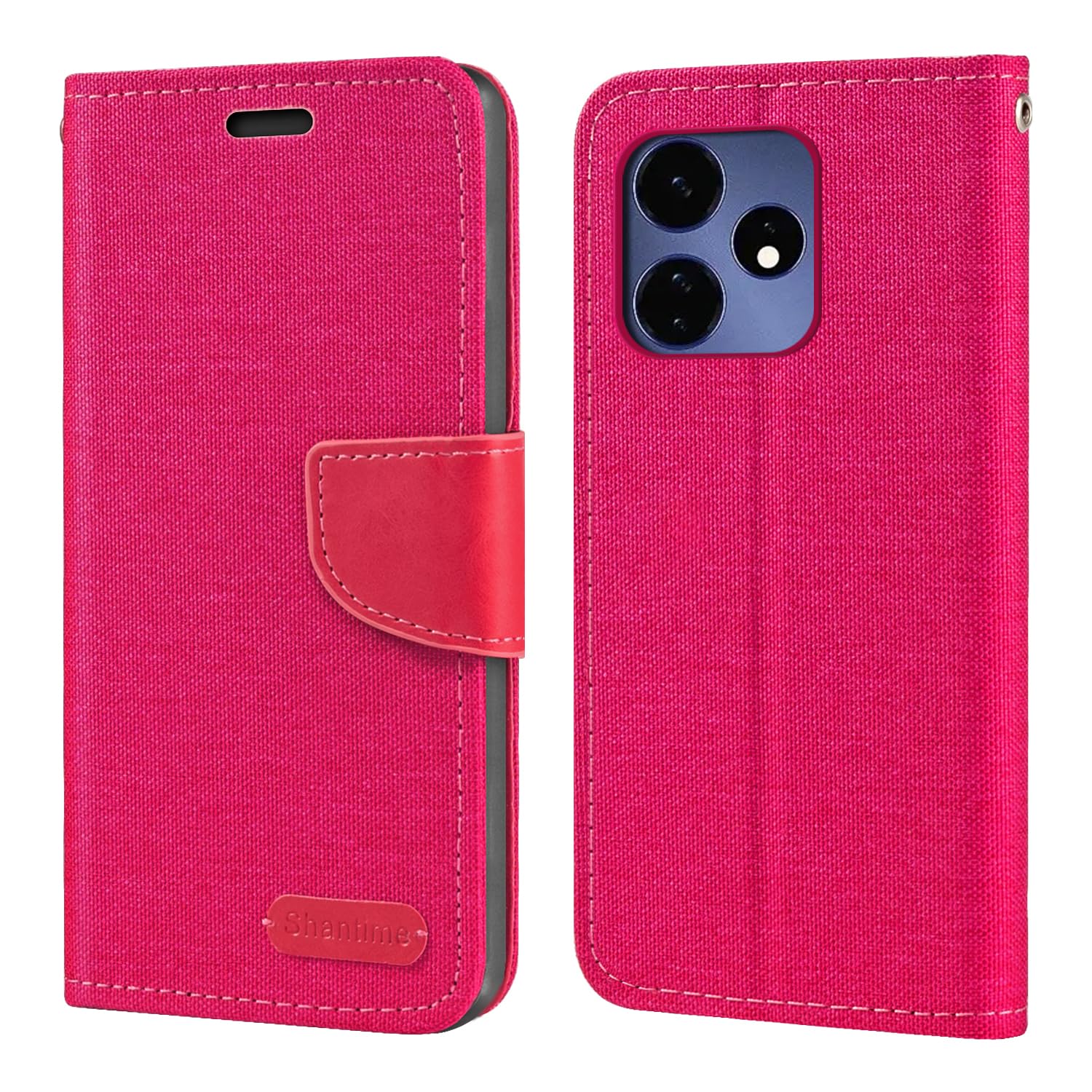 Shantime Oxford Fabric PU Leather Flip Wallet Case Compatible with Boost Celero 5G Plus 2024, Durable Protective Cover with Card Slots and Magnetic