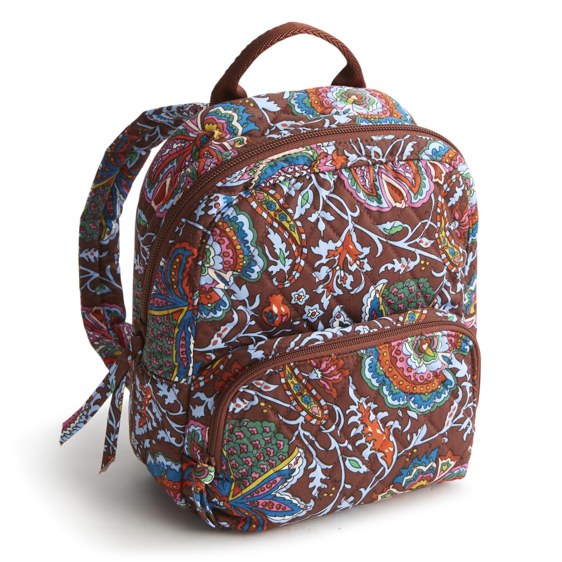 Vera Bradley Women's Cotton Mini Banbury Backpack, Marrakesh Cinnamon, One Size