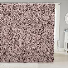 jejeloiu Light Brown Leopard Print Shower Curtain for Bathroom Decor Cheetah Print Bath Curtain for Stalls Bathtubs Bathroom Accessories Safari Waterproof Polyester Fabric with 12 Hooks 72"x72"