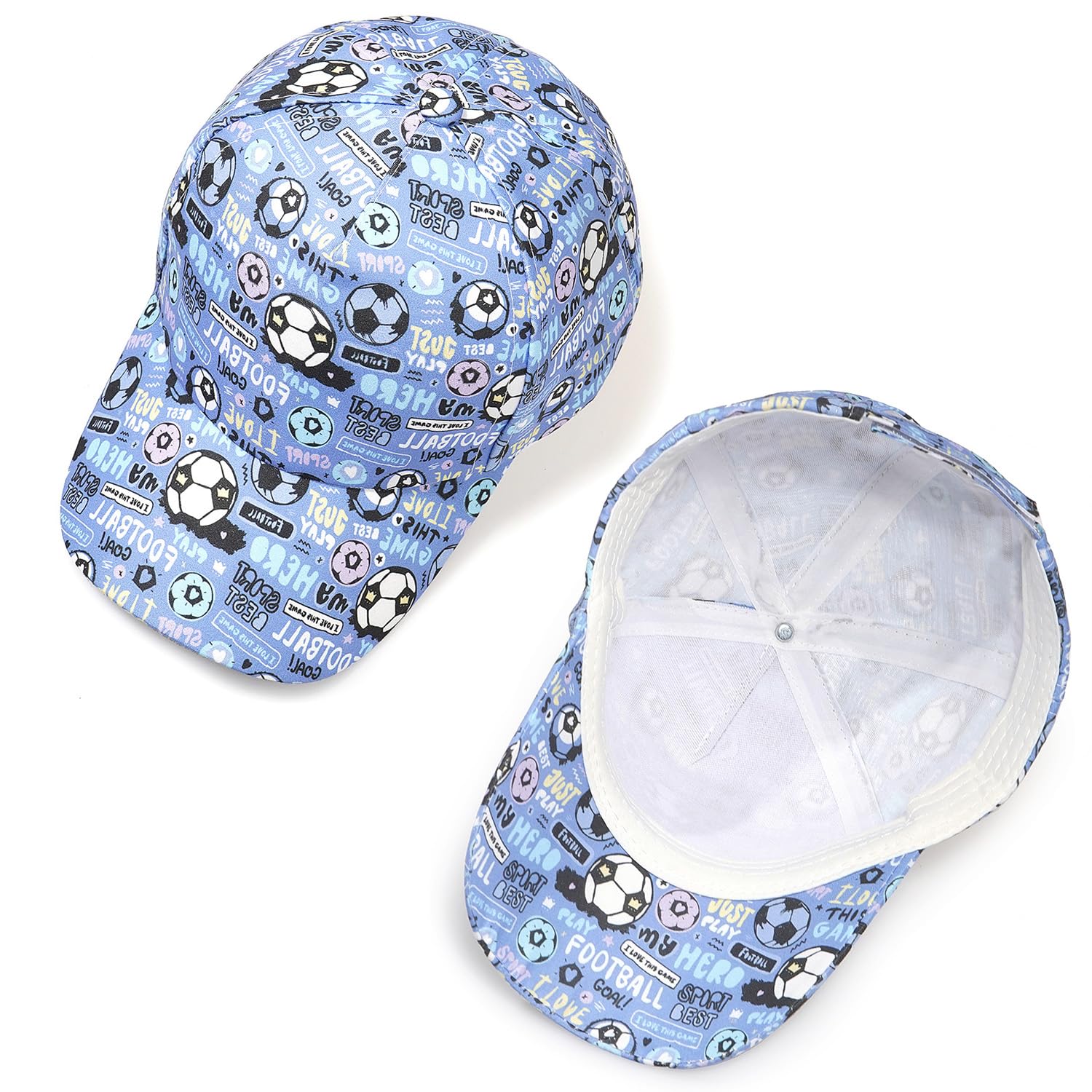 XYIYI Gorra de béisbol para niños de algodón, sombrero de sol ajustable, gorra de visera deportiva para niños de 2 a 8 años