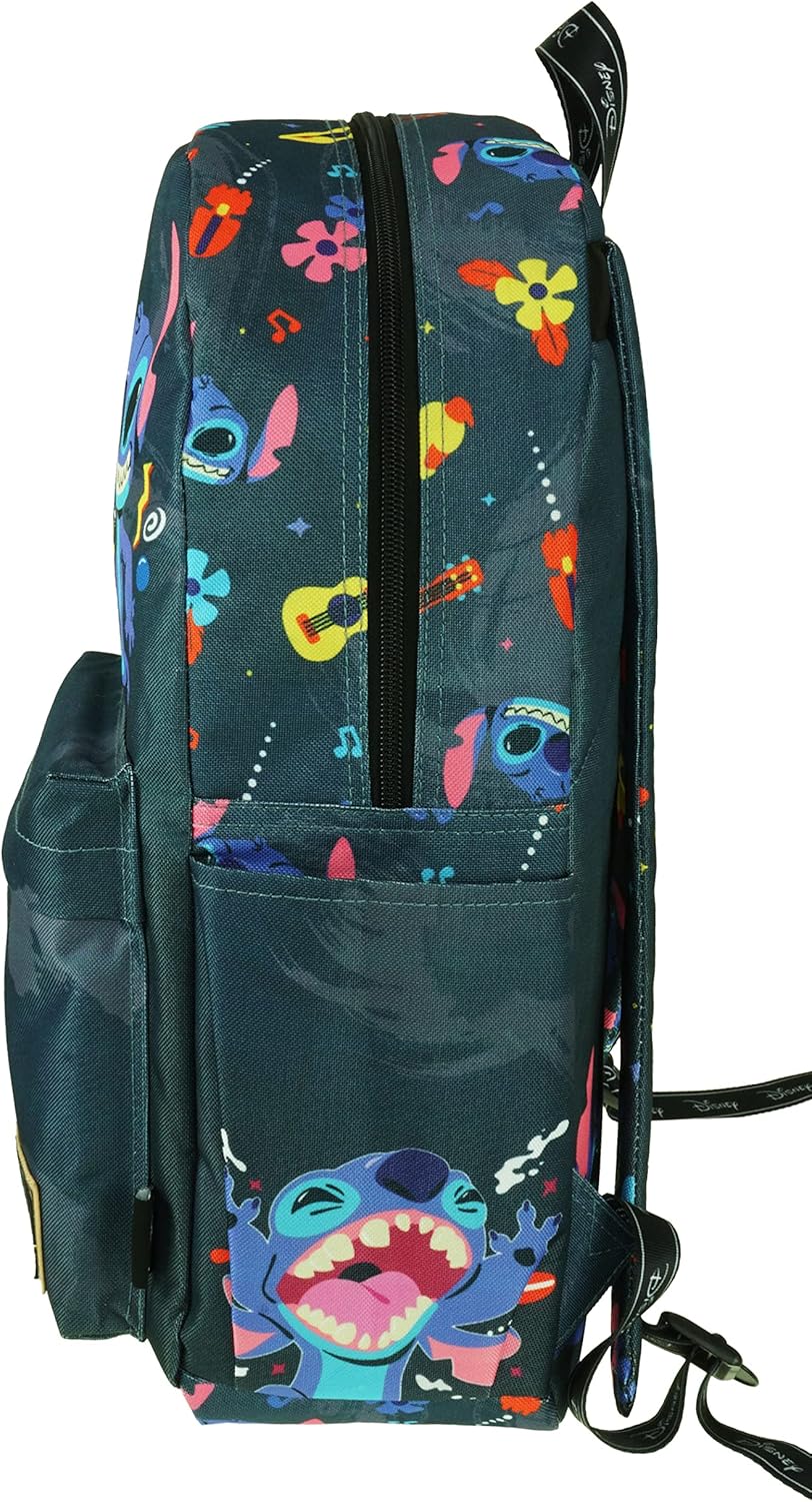 KBNL Classic Disney Lilo & Stitch Backpack with Laptop Compartment for School, Travel, and Work (Black), Multicolor, A22211-Lilo&Stitch - Image 7