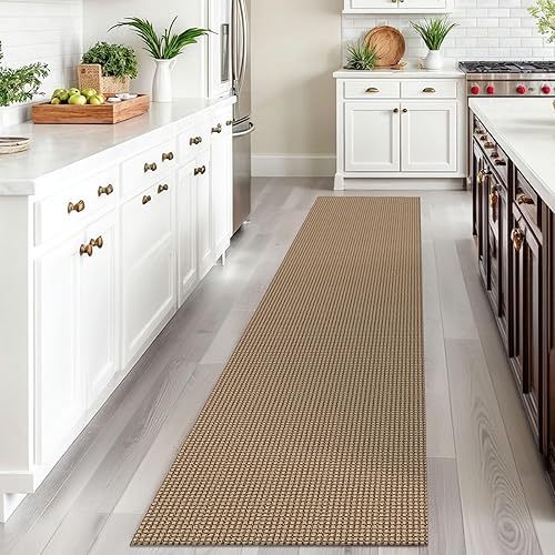 Miniatura 42 de IOHOUZE Alfombra lavable de 4 x 6 pies con parte trasera de goma antideslizante tejida para interiores y exteriores, alfombra para entrada