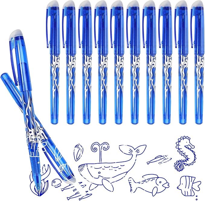 MUFEKUM 6er Set Radierbare Gelstifte | Löschbare Kugelschreiber Mit Niedlichen Tier-Motiven