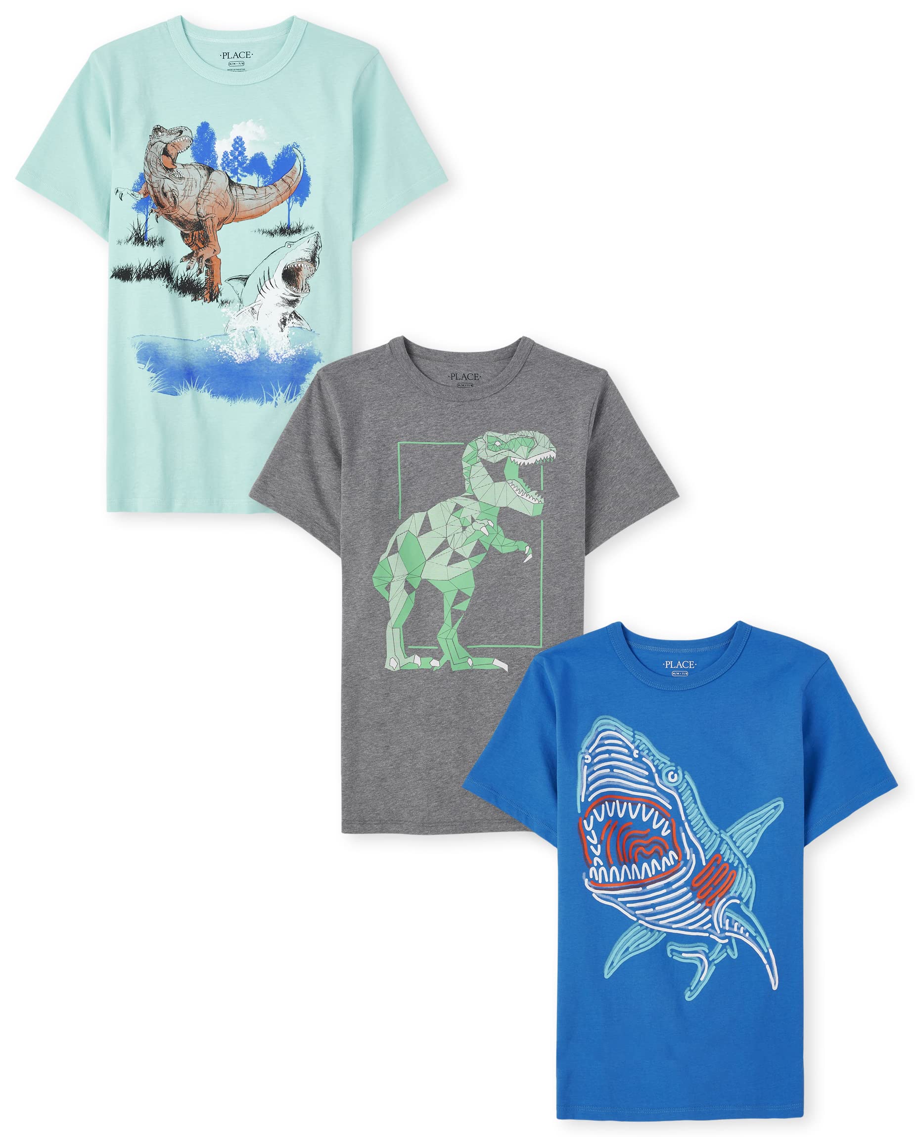 The Children's Place T-shirt chłopięcy, Dino Shark, XS