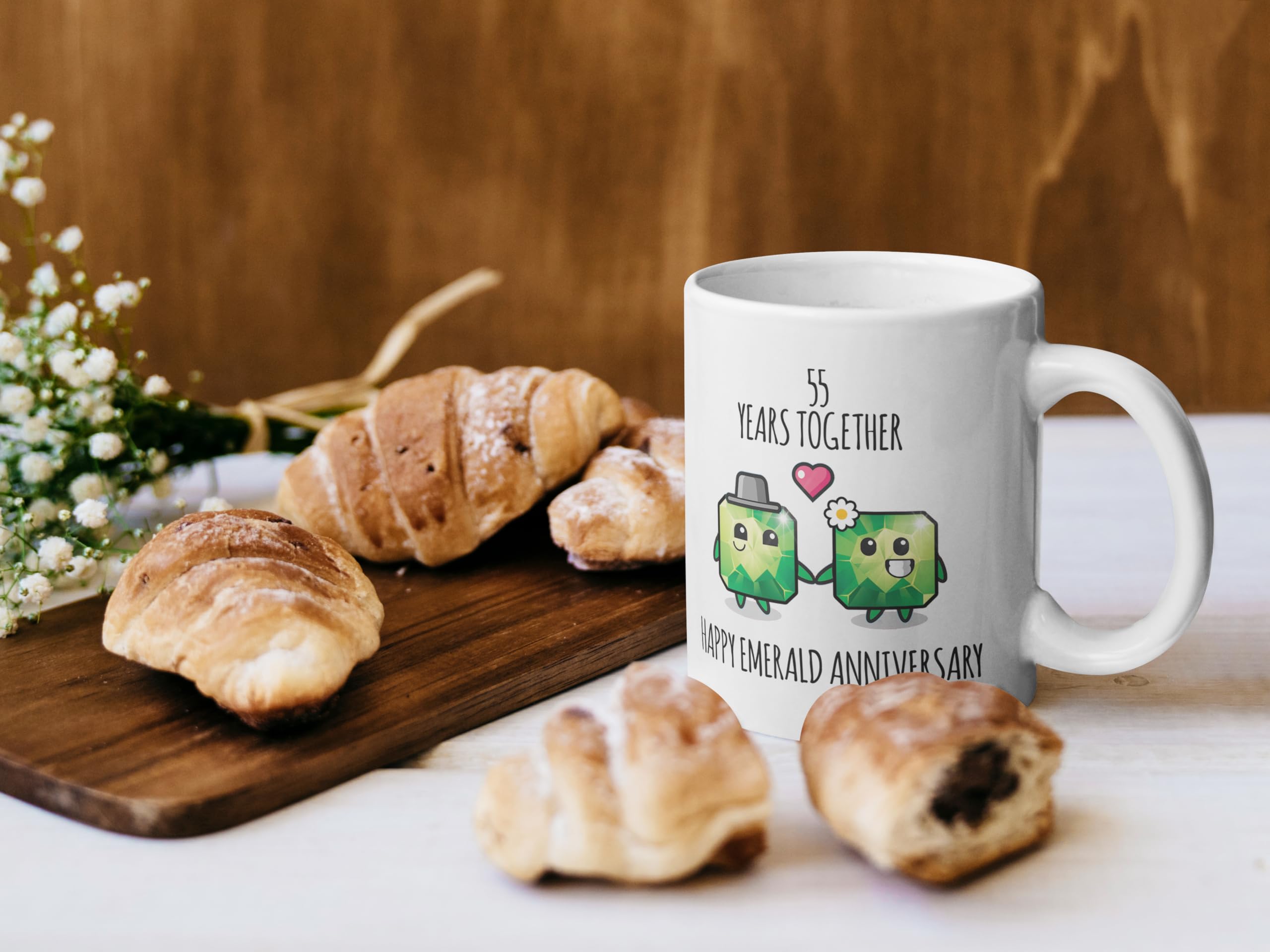 Stuff4 55th Anniversary Mug Gift for Men Women, 55 Years Together - Image 2