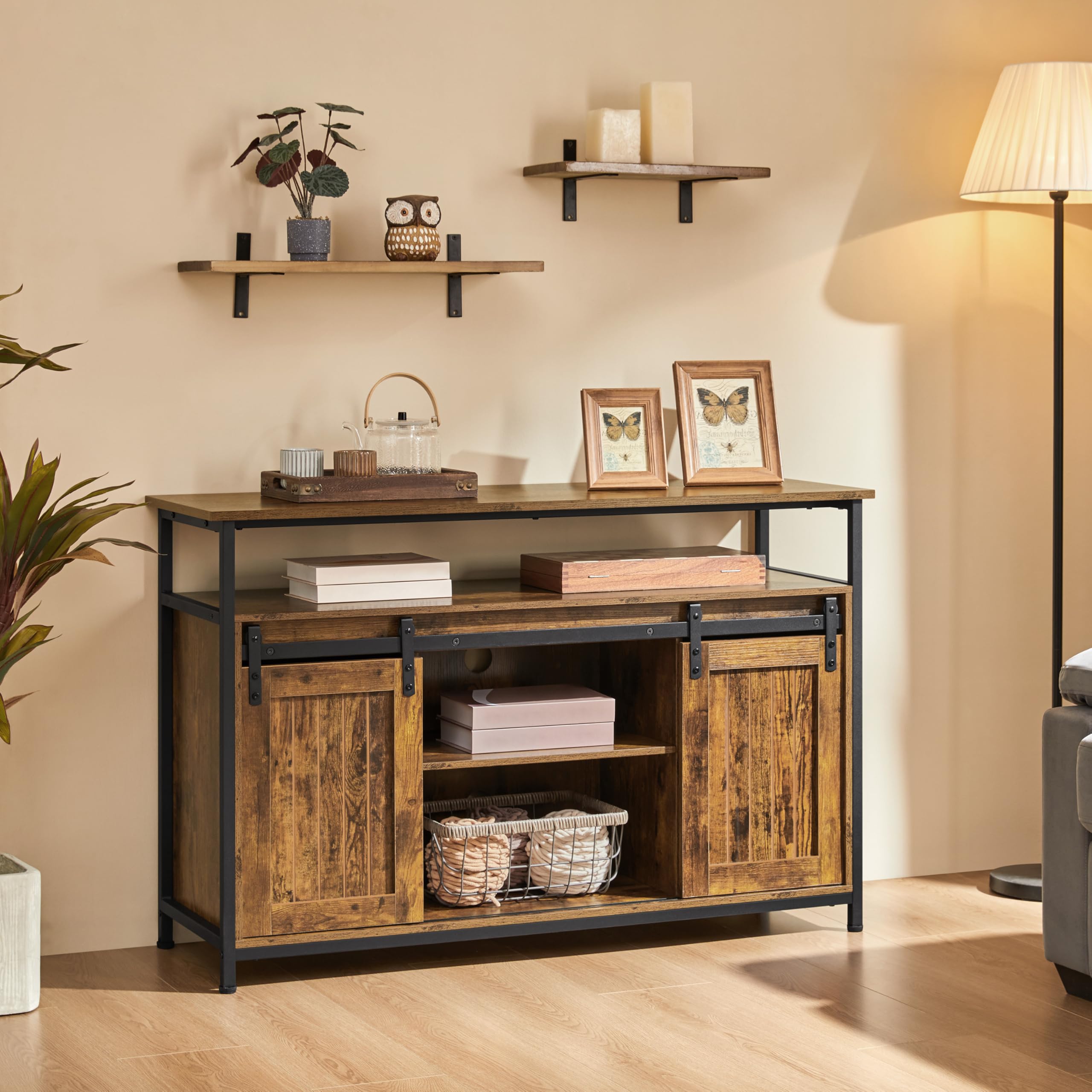 Amazon.com: Yaheetech TV Stand, Entertainment Center with Storage