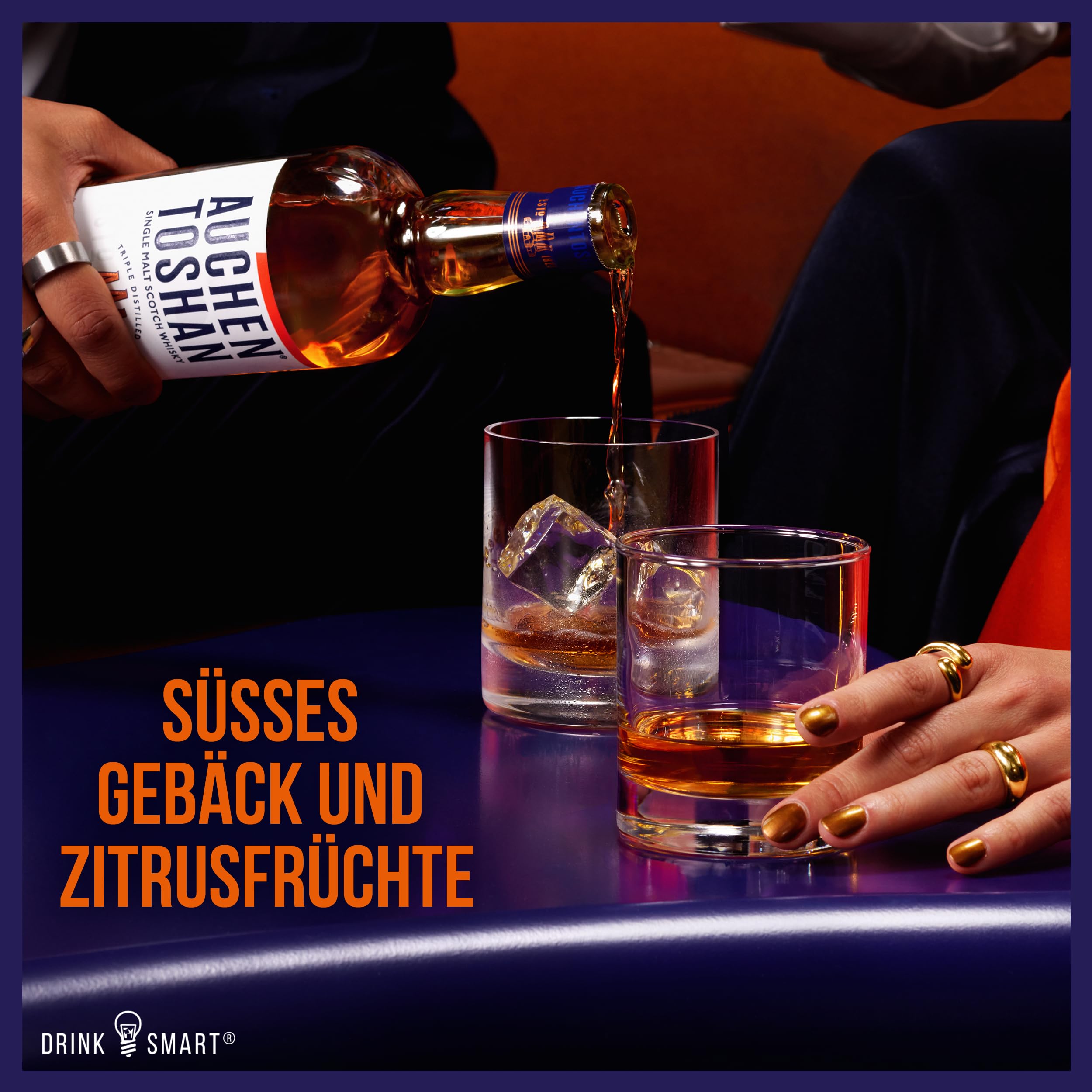 AUCHENTOSHAN 12 Jahre Double Cask, Single Malt Scotch Whisky, mit Geschenkverpackung, Karamellgeschmack und fruchtigen Aromen, 40 Prozent Vol, 700ml Einzelflasche