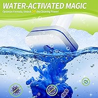 Vista 3 de Recambios de varilla limpiadora de inodoro compatibles con CLOROX, 63 repuestos de cepillo de inodoro desechables, cabezales de repuesto