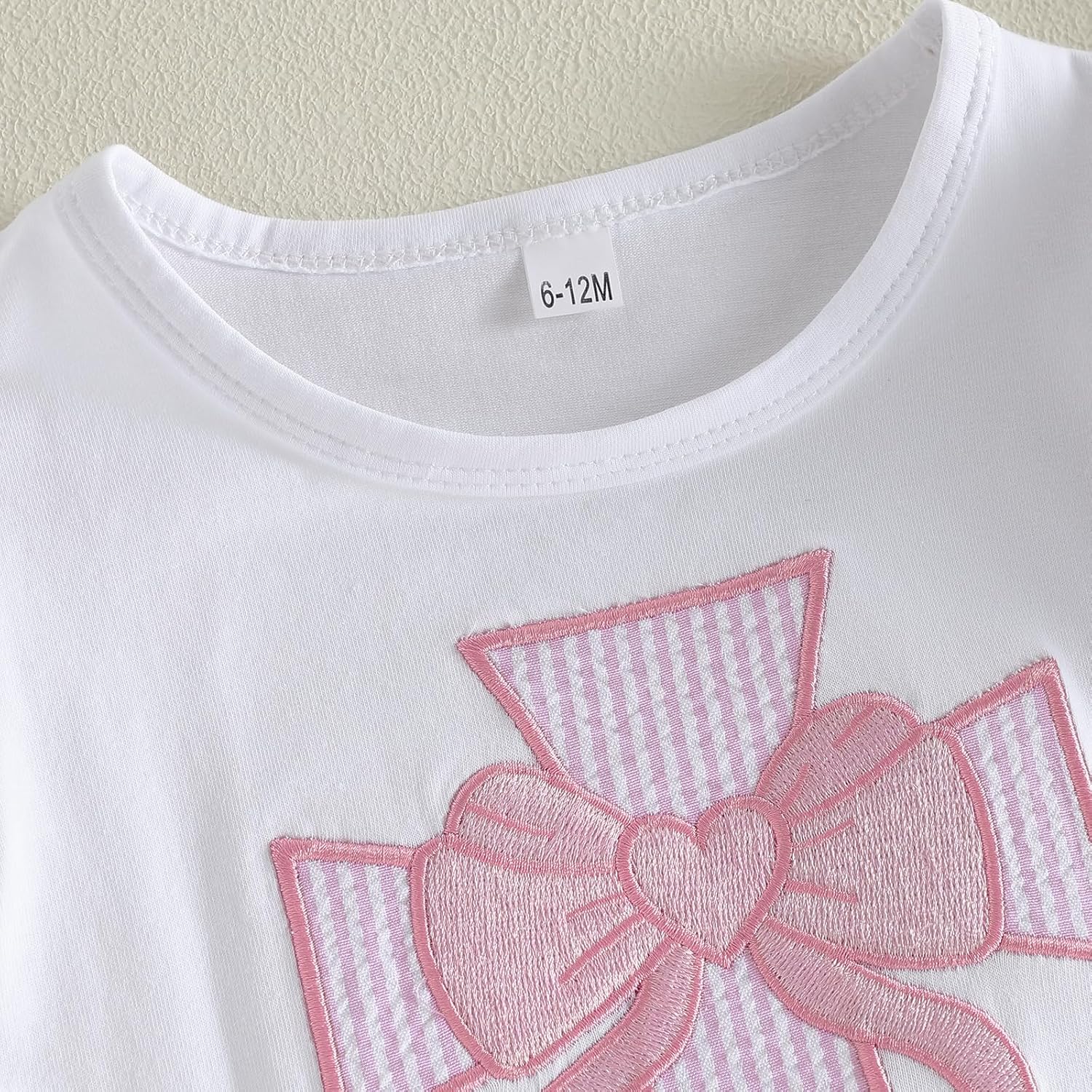 Lamuusaa Baby Girl Clothes Bubble Sleeve Embroidery T-shirt Tops Ruffle Stripe Shorts 2Pcs Toddler Girl Summer Outfit - Image 4