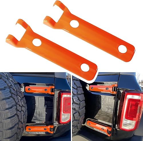 Miniatura 2 de BESTAOO Cubiertas de bisagra de puerta trasera para Ford Bronco 24 puertas 2021-2025  Accesorios exteriores de cubierta de soporte de neumático de