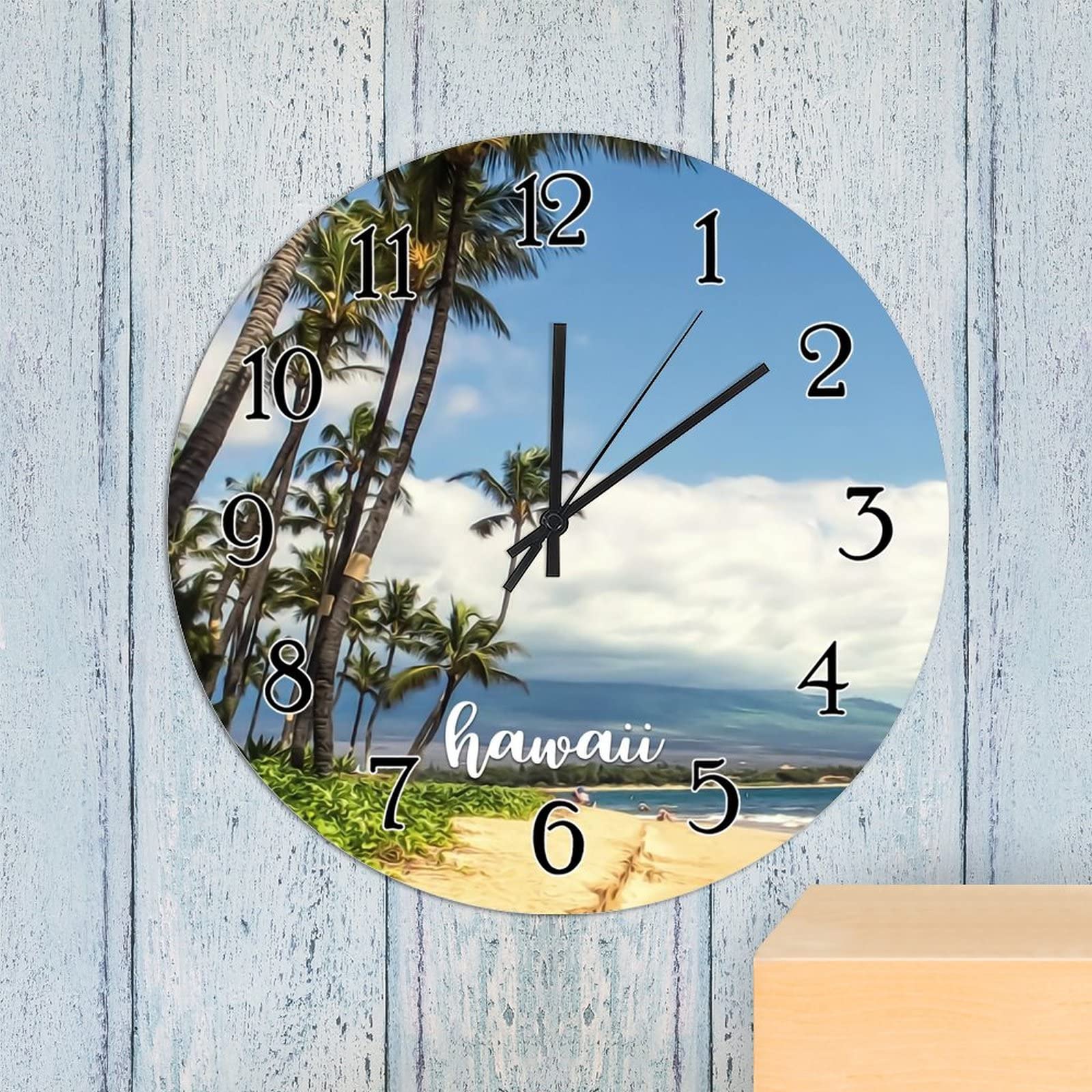 Amazon.com: American Beach Hawaii Wooden Clock USA State Hawaii