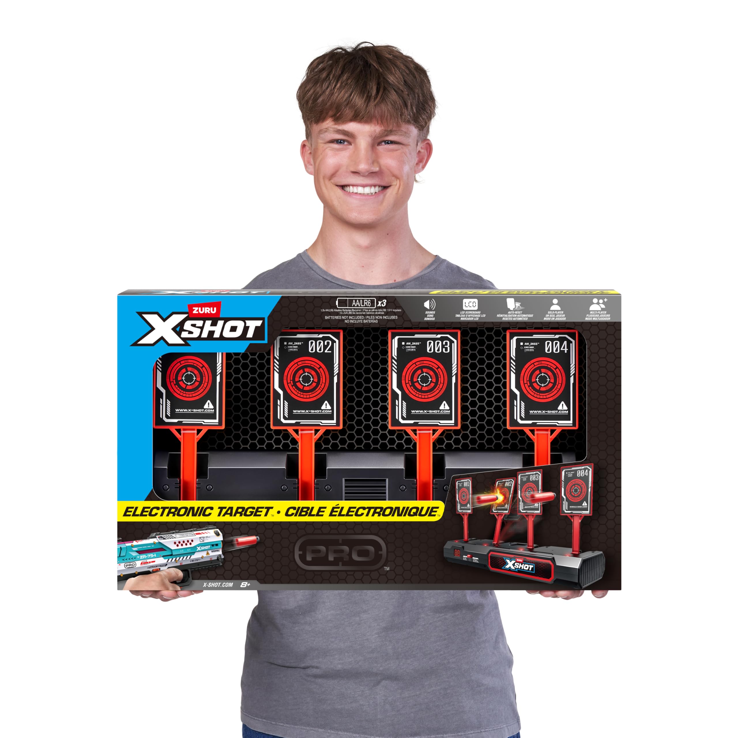 XSHOT Electronic Target by ZURU for Kids Boys and Girls Aged 8+, Red, M - Image 3