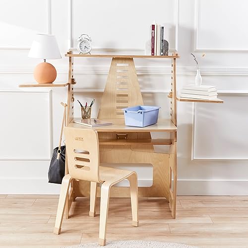 Miniatura 8 de ECR4Kids Cubo de almacenamiento frontal con cucharada, organización multiusos, tono terrícola, 30 piezas