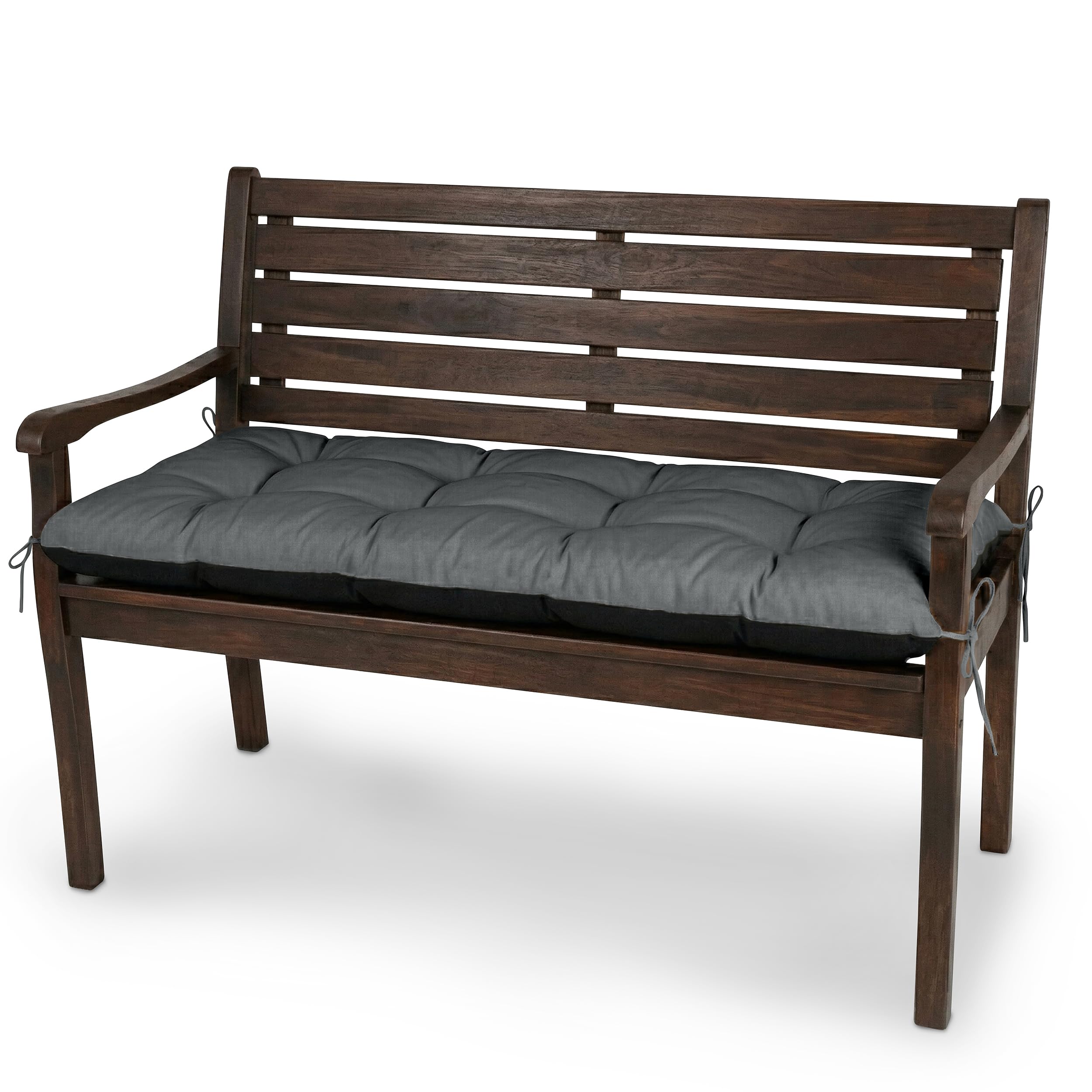 Spatium Garden Bench Cushion Outdoor Waterproof Breathable Padded Patio Furniture Comfortable Durable Rechargeable 160 x 30 cm Anthracite