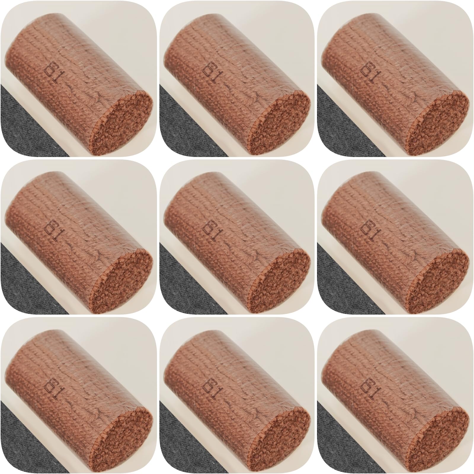 Yglnden 10 Bundles Latch Hook Kit Colorful Yarn Bundles Cut Rug DIY Latch Hook Yarn for Handmake Craft Sewing Knitting for Adults (10 Bundles# Brown H)