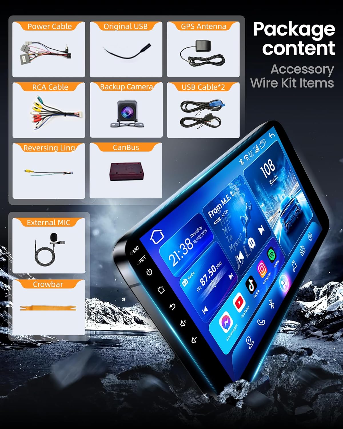 4Core 32G ROM Car Radio for Nissan Sentra 2013-2017: Upgrade 10.1" 1280x800 HD Touchscreen Stereo with Wireless Carplay Android Auto 5G WiFi 1080P Backup Camera GPS Bluetooth FM Mirror Link